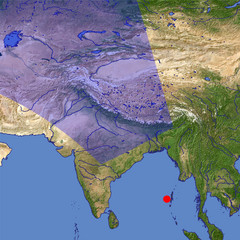 The Himalaya location map