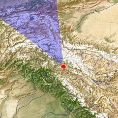 The Karakoram from south location map