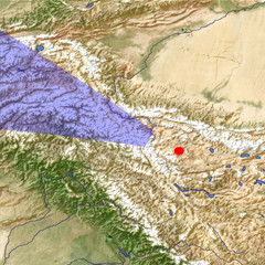 The western Karakoram Mountains location map