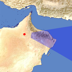 Northern Oman location map