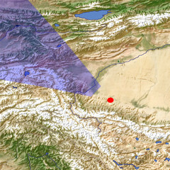 The Kongur Shan Mountains and the Eastern Taklamakan location map