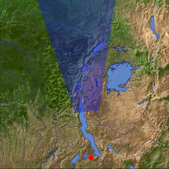 The Western Rift Valley in July location map