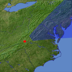 The Shenandoah Valley location map