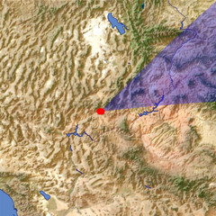 The Zion Canyon location map
