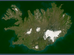 Landsat-Mosaik von Island