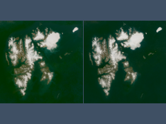 Sentinel-2-Mosaik von Spitzbergen