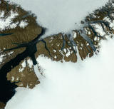 Grönland belichtet für die Schneeflächen