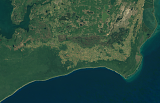 Landsat mosaic of Cuba sample: Mangrove forests in the west