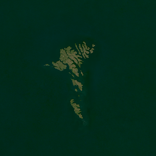 Landsat-Mosaik der Färöer