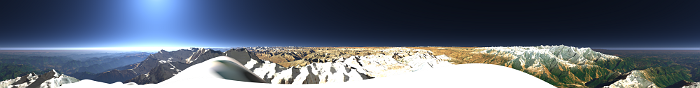 360 degree panorama from a himalaya peak