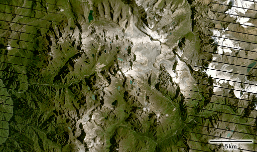 Eastern Himalaya by Landsat 7 on 2022-08-12