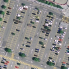 Aerial image of parking spaces