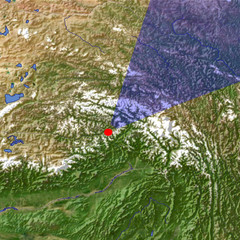 Namcha Barwa and Gyala Peri location map
