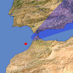 The Strait of Gibraltar location map