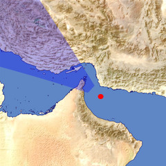 The Strait of Hormuz location map