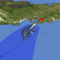 The Kamchatka Peninsula location map