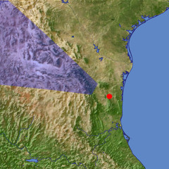 The Sierra Madre Oriental location map