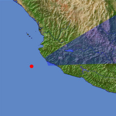 Colima Volcano location map