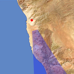 The Namib Desert location map
