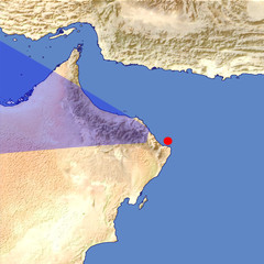 The Jabal Akhdar Mountains location map