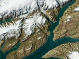 Schattierte Satellitenbild-Ansicht von Ellesmere Island