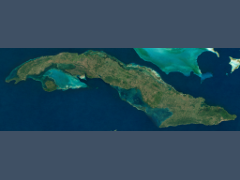 Landsat mosaic of Cuba