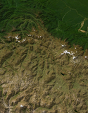 Peru mit angepasster Reliefschattierung (Beispiel)