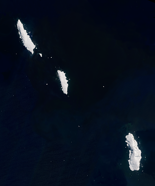 Sentinel-2 mosaic of the Balleny Islands