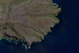 Landsat/Sentinel-2-Mosaik der Crozetinseln Beispielausschnitt: Alfred-Faure-Station, Île de la Possession