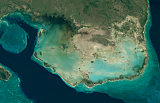 Landsat mosaic of Cuba Beispielausschnitt: südliche Küste