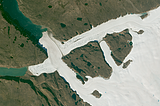 Grönland-Mosaik Beispielausschnitt: Gletscher-Kreuz