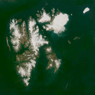Sentinel-2-Mosaik von Spitzbergen