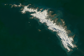 Landsat-Mosaik von Südgeorgien