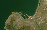 Sentinel-2-Mosaik des Südens Afrikas Beispielausschnitt: Capetown
