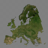 Musaicum EU-plus with transparent oceans and alpha channel for seamless blending