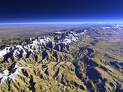 Der Hohe Atlas mit dem Jbel Toubkal im Winter